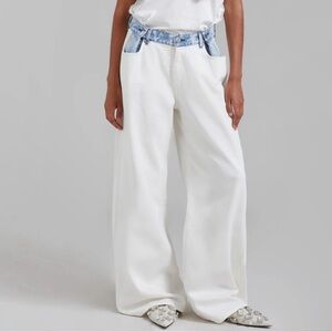 Frankie Shop Hayla Contrast denim Pants